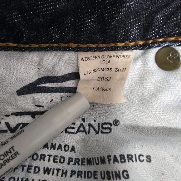 Silver Jeans Womens 30 Boot Cut Low Rise Dark Wash Denim Stretch Lola 30 x 33 - Picture 6 of 11